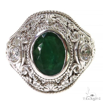 Royal Garden Oval Emerald Ring 69669 - Image 1
