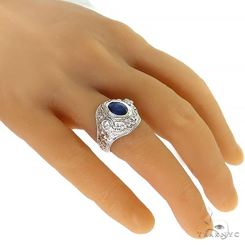 Royal Garden Oval Sapphire Ring 69670 - Image 6