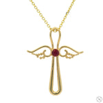 Ruby Angel Cross Pendant 70843 - Image 1