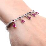 Ruby Droplet Tennis Bracelet 70669 - Image 10