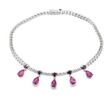 Ruby Droplet Tennis Bracelet 70669 - Image 2