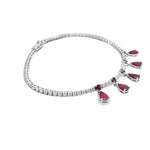 Ruby Droplet Tennis Bracelet 70669 - Image 4
