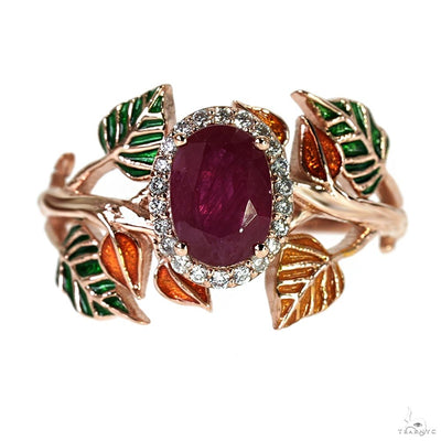 Ruby Flower Ring 70065 - Image 1