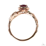 Ruby Flower Ring 70065 - Image 4