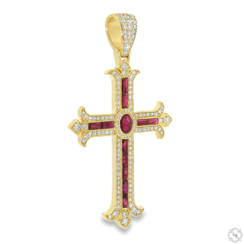 Ruby Majesty Cross Pendant 70744 - Image 2