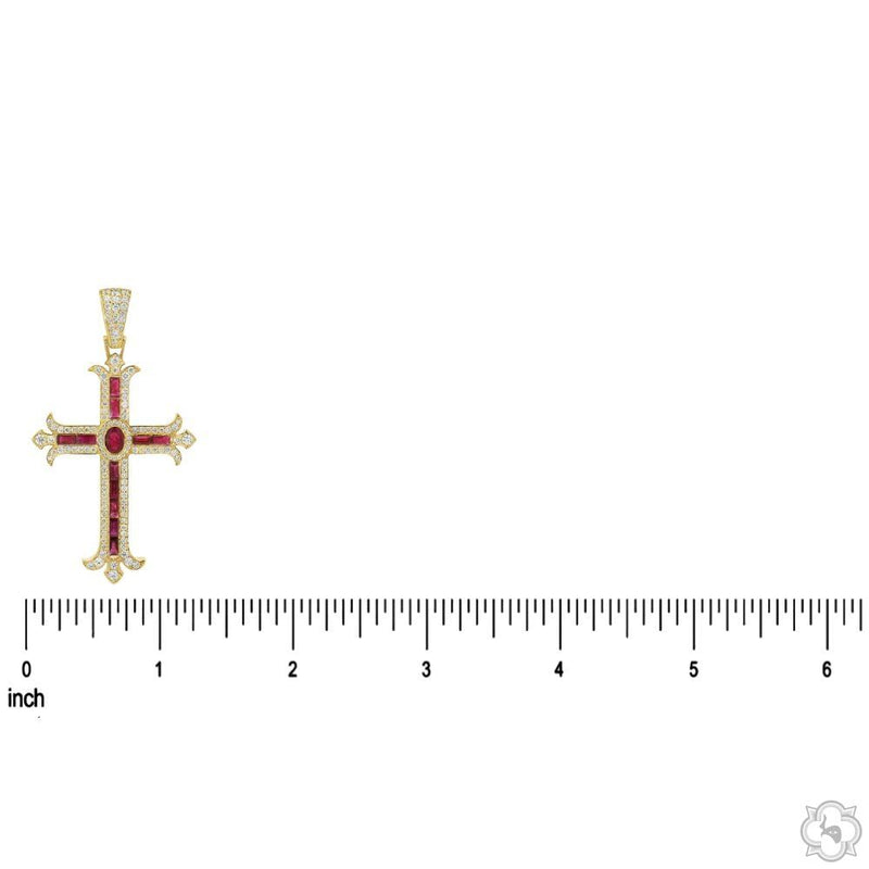 Ruby Majesty Cross Pendant 70744 - Image 6