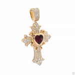 Sacred Heart Cross Pendant 70806 - Image 2