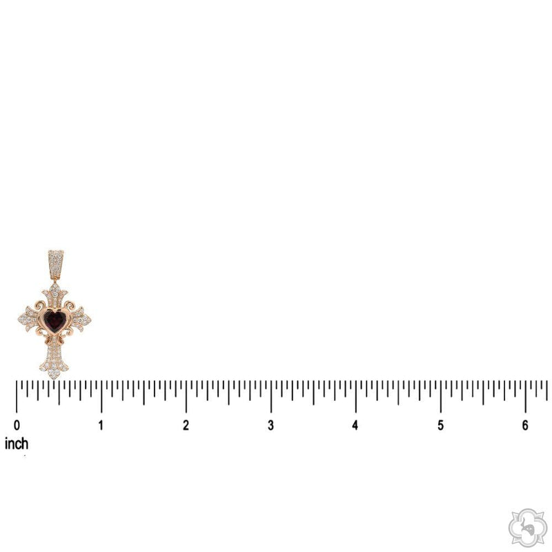 Sacred Heart Cross Pendant 70806 - Image 5