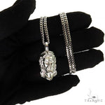Sacred Visage Jesus Pendant Set .925 Silver 69619 - Image 7