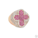 Sapphire Cross Diamond Ring 70419 - Image 3