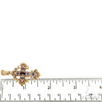 Rhodolite Sapphire Diamond Cross 68581 - Image 6