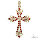 Red Sapphire Celestial Cross Pendant 68855 - Image 1