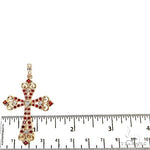 Red Sapphire Celestial Cross Pendant 68855 - Image 5