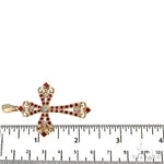 Red Sapphire Celestial Cross Pendant 68855 - Image 6