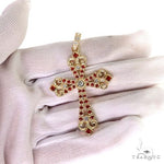 Red Sapphire Celestial Cross Pendant 68855 - Image 7