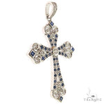 Moonlight Sapphire Diamond Cross Pendant 68901 - Image 2