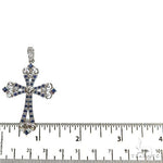 Moonlight Sapphire Diamond Cross Pendant 68901 - Image 5