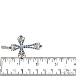 Moonlight Sapphire Diamond Cross Pendant 68901 - Image 6