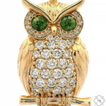 Sapphire-Eyed Owl Diamond Pendant 70769 - Image 2