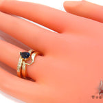 flawless sapphire Saturn Ring Set 30643 - Image 10