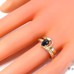 flawless sapphire Saturn Ring Set 30643 - Image 11