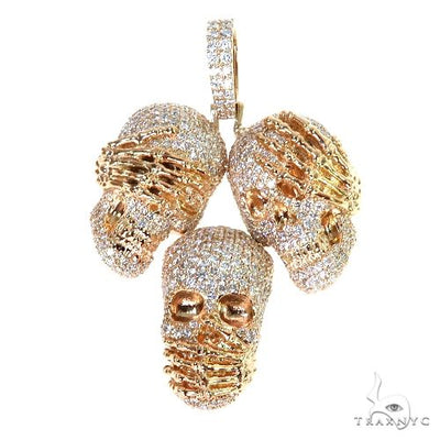 See No Evil, Hear No Evil, Speak No Evil Diamond Pendant 67726 - Image 1