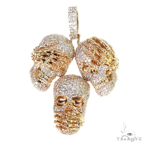 See No Evil, Hear No Evil, Speak No Evil Diamond Pendant 67726 - Image 1