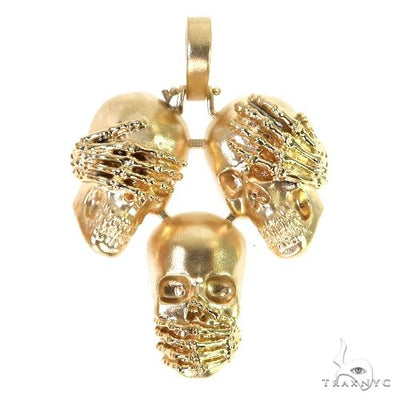 See No Evil, Hear No Evil, Speak No Evil Skull Pendant 67761 - Image 1