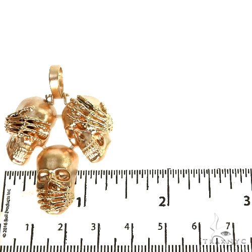 See No Evil, Hear No Evil, Speak No Evil Skull Pendant 67761 - Image 5