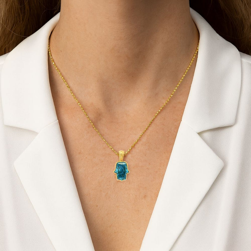 Custom Cut Diamond Hamsa Pendant 70880