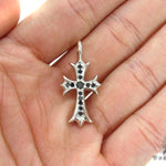 Silver Black Diamond  Cross Crucifix 32659 - Image 6