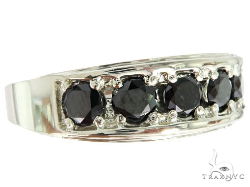 Silver Black Diamond Ring 57037 - Image 1