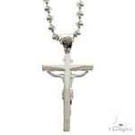 Silver Crucifix Jesus Cross Pendant Moon Chain Set  70000 - Image 4