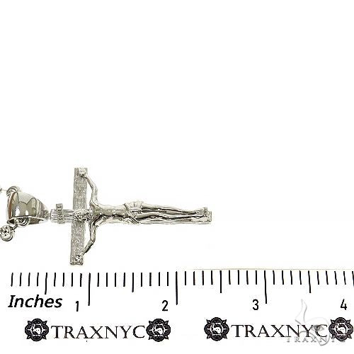 Silver Crucifix Jesus Cross Pendant Moon Chain Set  70000 - Image 7