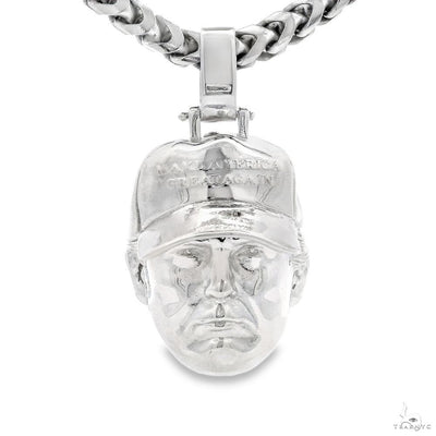 Silver Donald Trump Head Pendant Franco Set 70106 - Image 1