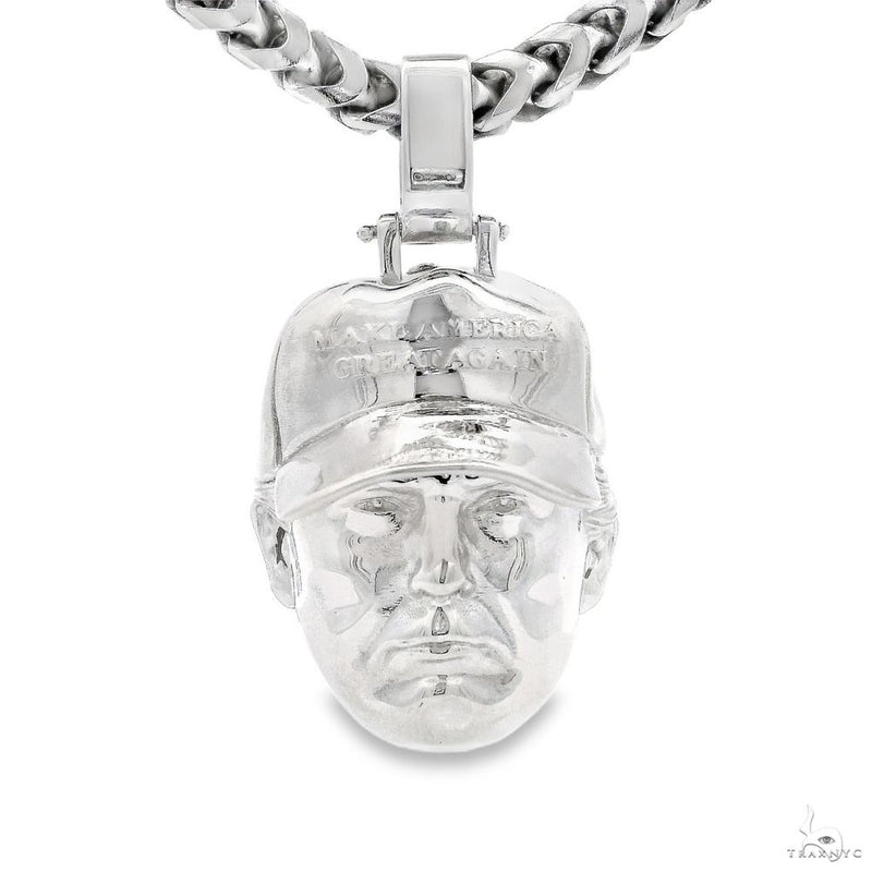 Silver Donald Trump Head Pendant Franco Set 70106 - Image 1