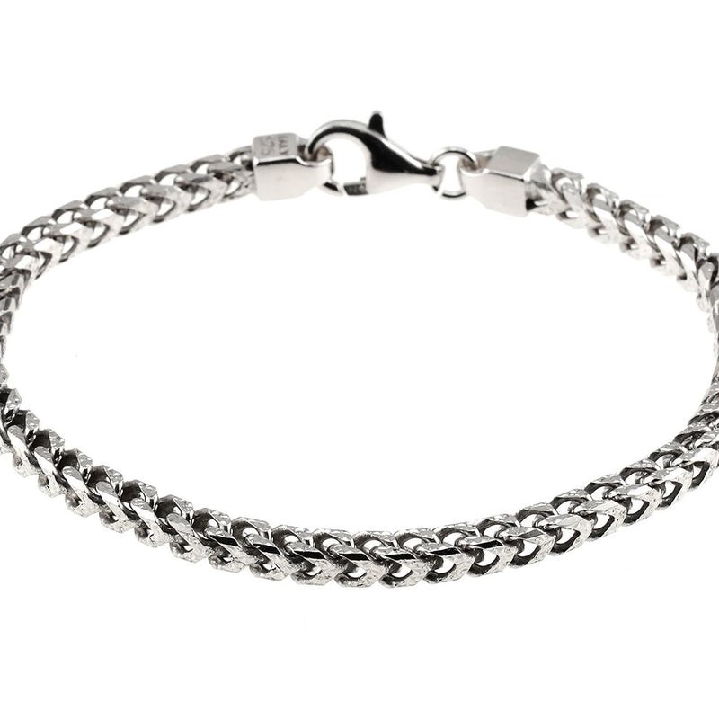 Silver Franco Pave Bracelet 3.8mm 7.5 inches  70636 - Image 1