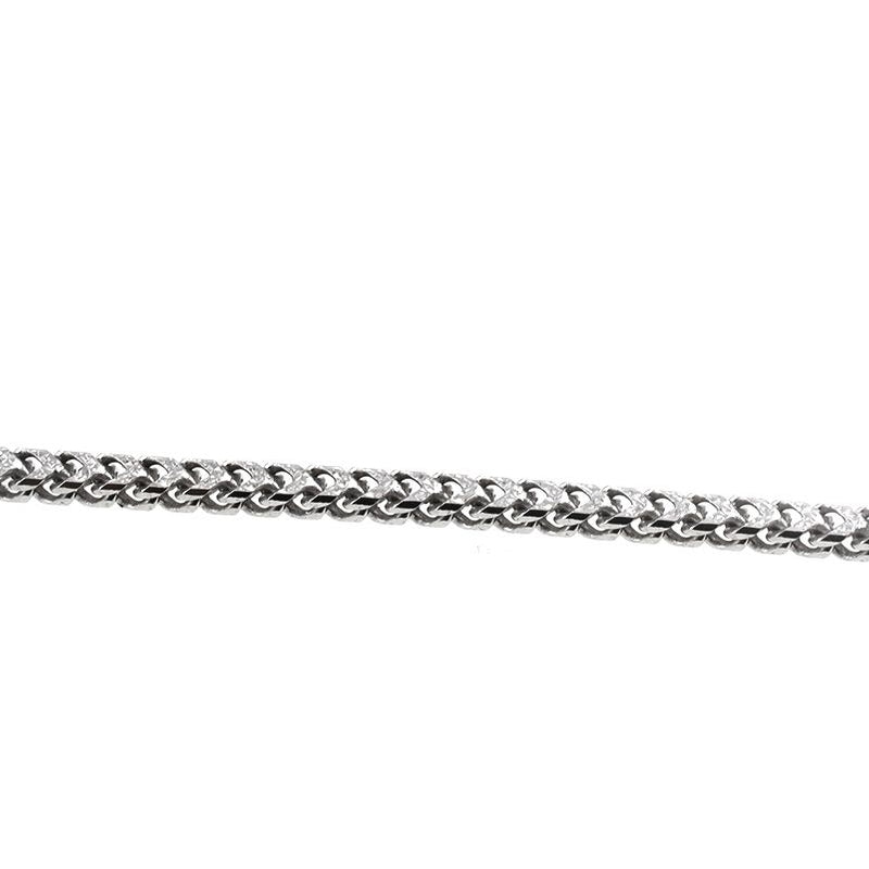 Silver Franco Pave Bracelet 3.8mm 7.5 inches  70636 - Image 3