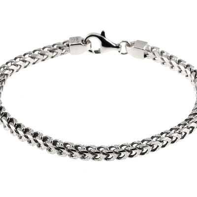Silver Franco Pave Bracelet 3.8mm 8 inches 70635 - Image 1
