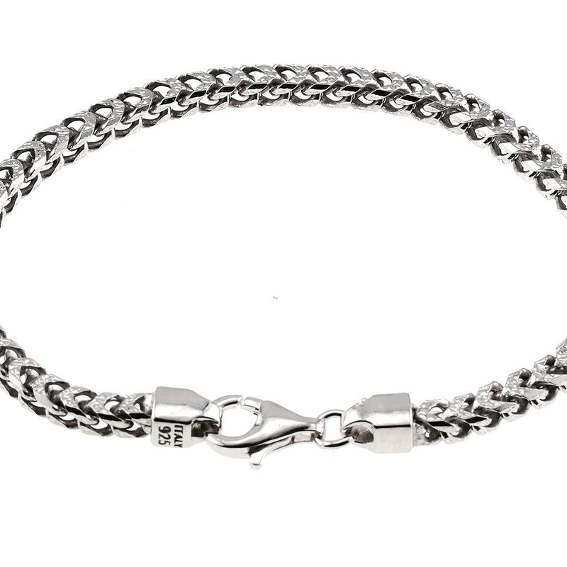 Silver Franco Pave Bracelet 3.8mm 8 inches 70635 - Image 2