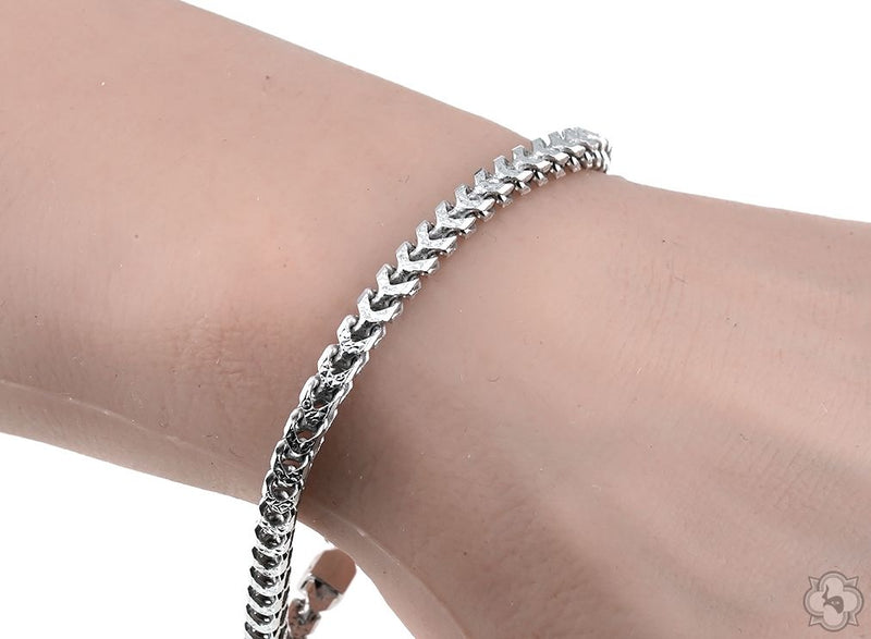 Silver Franco Pave Bracelet 3.8mm 8 inches 70635 - Image 4