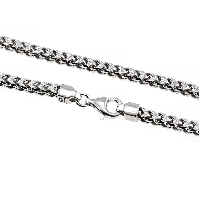 Silver Franco Pave Chain 3.8mm 20 inches 70632 - Image 2