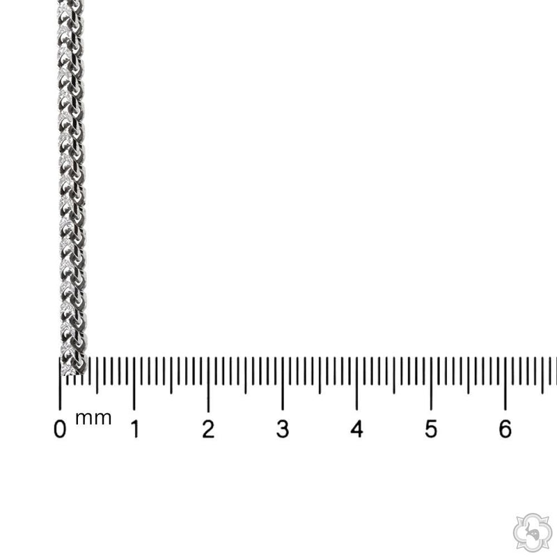 Silver Franco Pave Chain 3.8mm 20 inches 70632 - Image 5