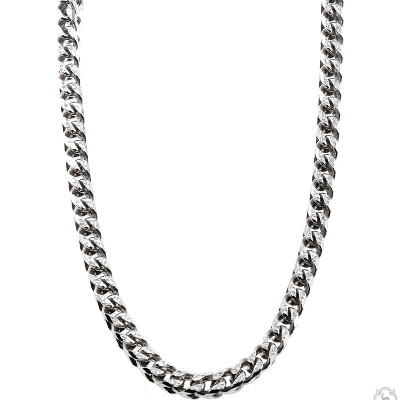 Silver Franco Pave Chain 3.8mm 22 inches 70631 - Image 1