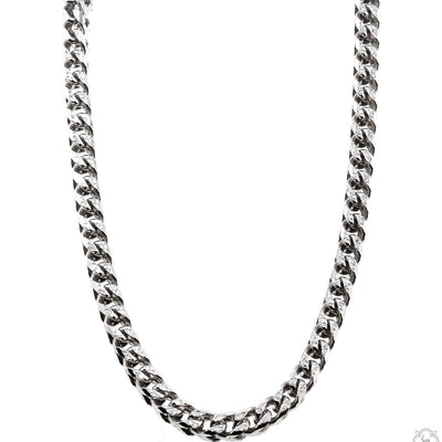 Silver Franco Pave Chain 3.8mm 24 Inches 70630 - Image 1