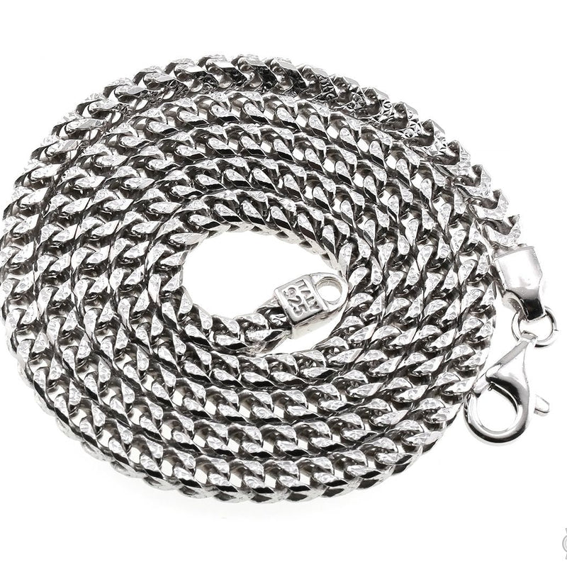 Silver Franco Pave Chain 3.8mm 24 Inches 70630 - Image 3