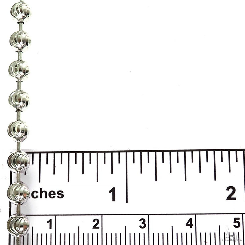 Silver Moon Cut Link Chain 4mm 24 Inches 69809 - Image 6