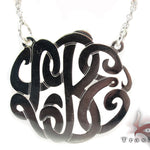 Silver Name Plate Monogram Necklace 30995 - Image 1