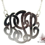 Silver Name Plate Monogram Necklace 30996 - Image 1