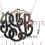 Silver Name Plate Monogram Necklace 30996 - Image 2